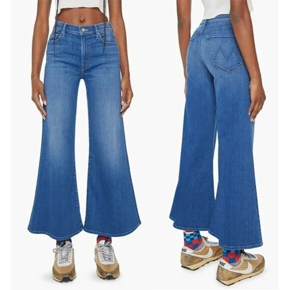 MOTHER Denim - Mother The Twister Ankle Jeans Women's 29 Across The Finnish Line Denim Wide Leg